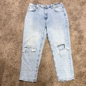 Super high-rise mom jeans